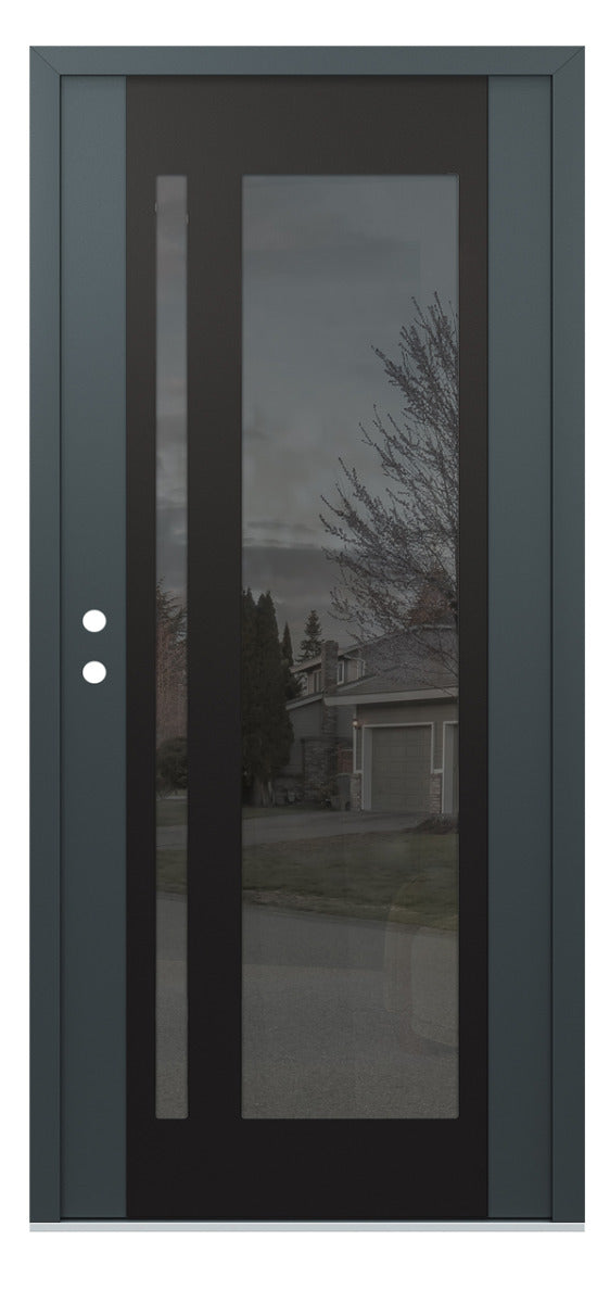 Belldinni Diamond C15 Anthracite Modern Exterior Door with Black SS