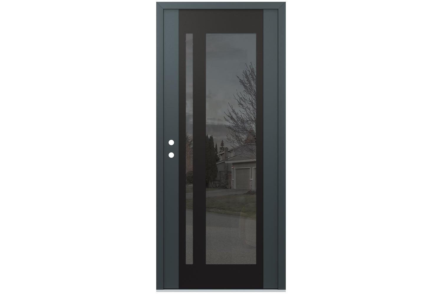 Belldinni Diamond C15 Anthracite Modern Exterior Door with Black SS