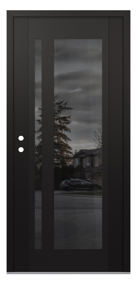 Belldinni Diamond C15 Black Modern Exterior Door with Black SS