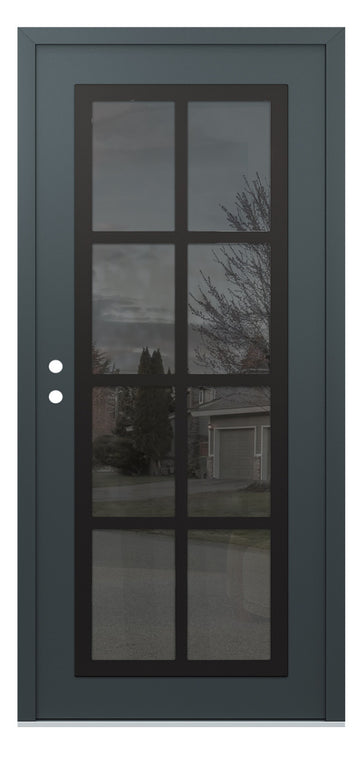 Belldinni Diamond C16 Anthracite Modern Exterior Door with Black SS