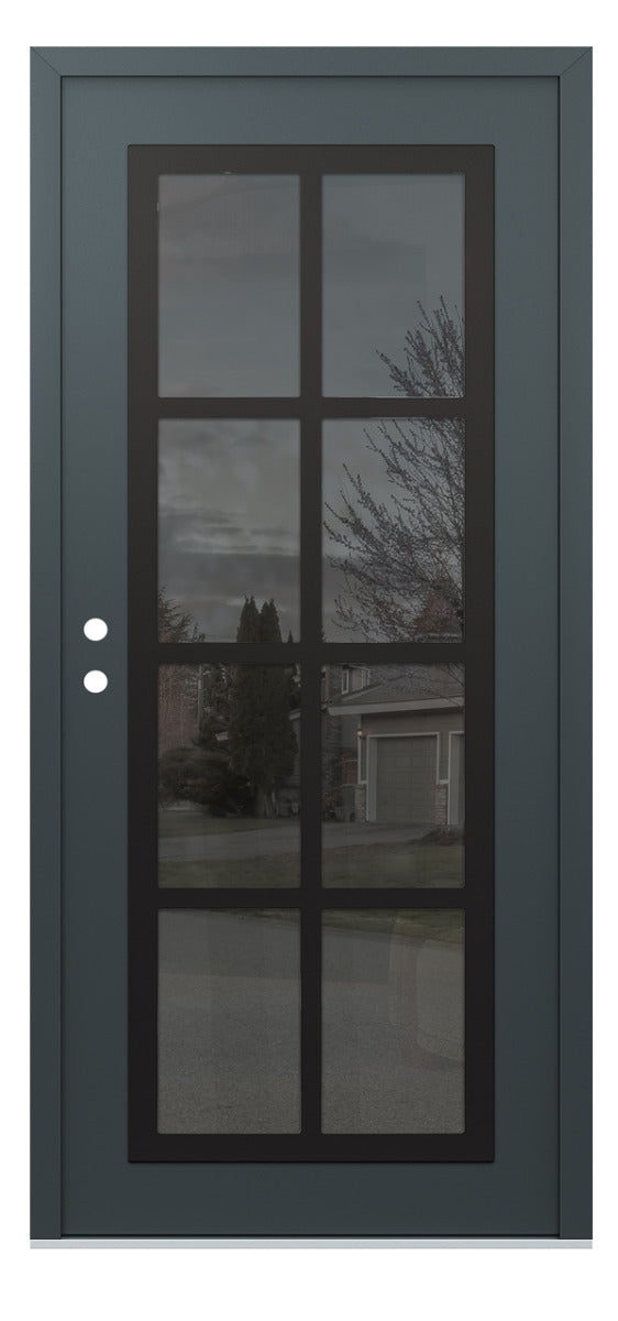 Belldinni Diamond C16 Anthracite Modern Exterior Door with Black SS