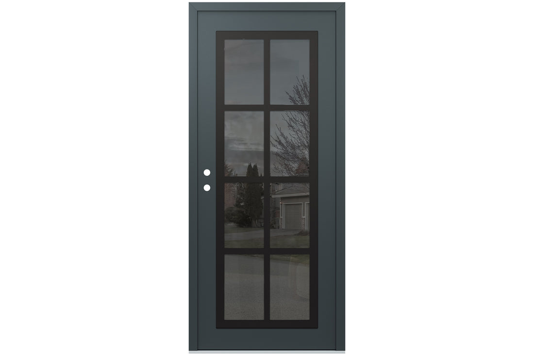 Belldinni Diamond C16 Anthracite Modern Exterior Door with Black SS