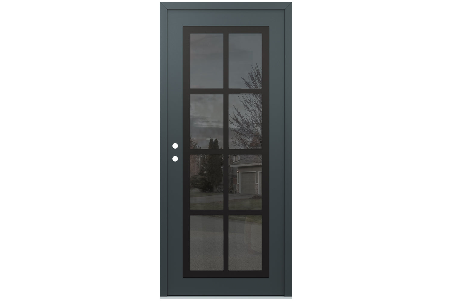 Belldinni Diamond C16 Anthracite Modern Exterior Door with Black SS