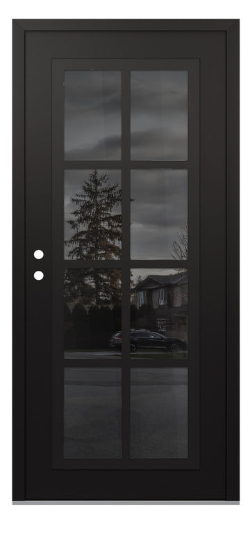 Belldinni Diamond C16 Black Modern Exterior Door with Black SS