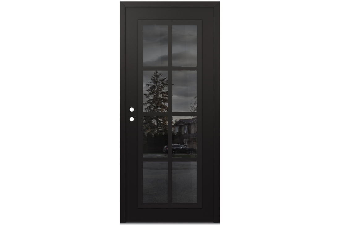 Belldinni Diamond C16 Black Modern Exterior Door with Black SS