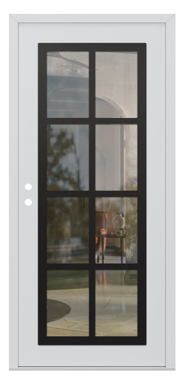 Belldinni Diamond C16 White Modern Exterior Door with Black SS