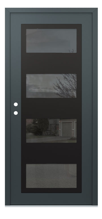 Belldinni Diamond C2 Anthracite Modern Exterior Door with Black SS