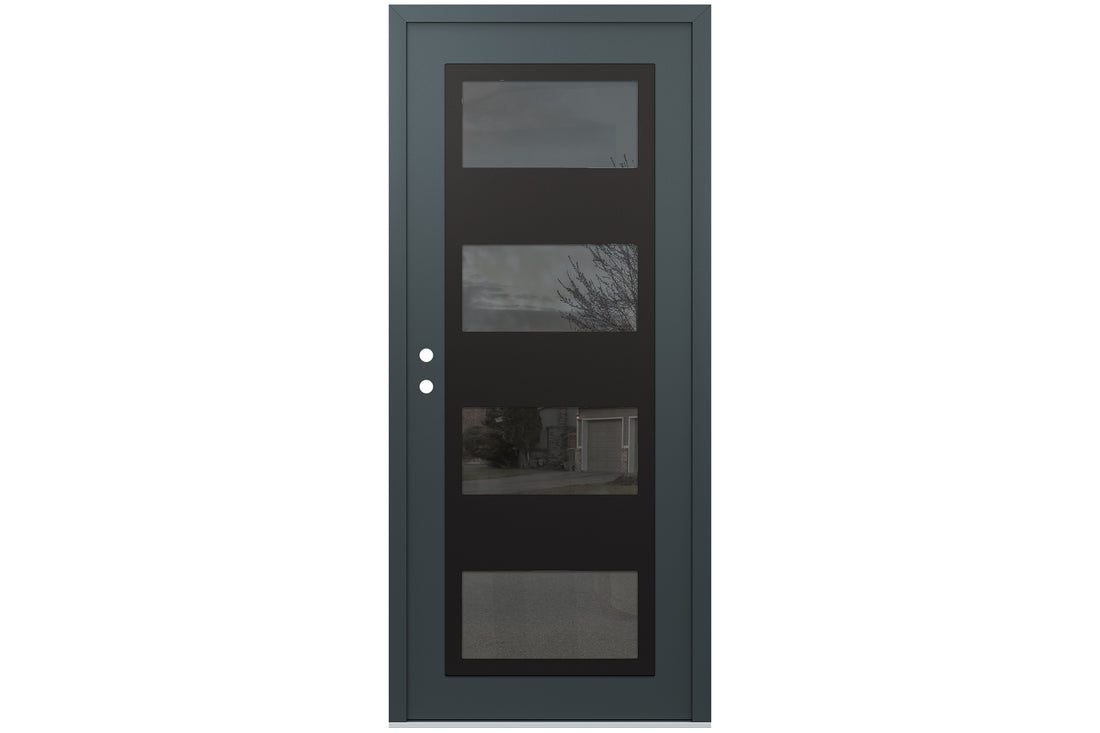 Belldinni Diamond C2 Anthracite Modern Exterior Door with Black SS - Single Door