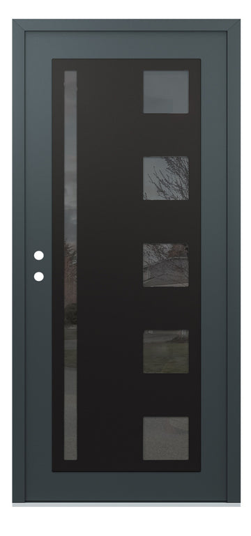 Belldinni Diamond C3 Anthracite Modern Exterior Door with Black SS