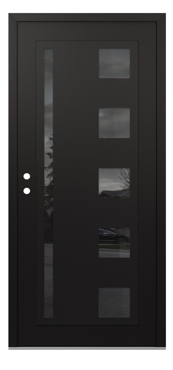 Belldinni Diamond C3 Black Modern Exterior Door with Black SS