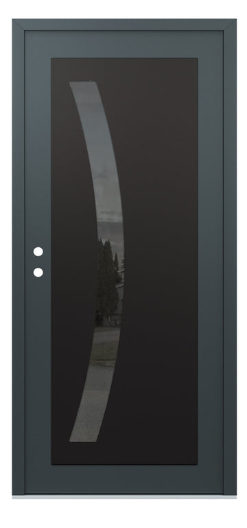Belldinni Diamond C4 Anthracite Modern Exterior Door with Black SS