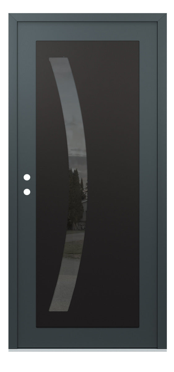 Belldinni Diamond C4 Anthracite Modern Exterior Door with Black SS