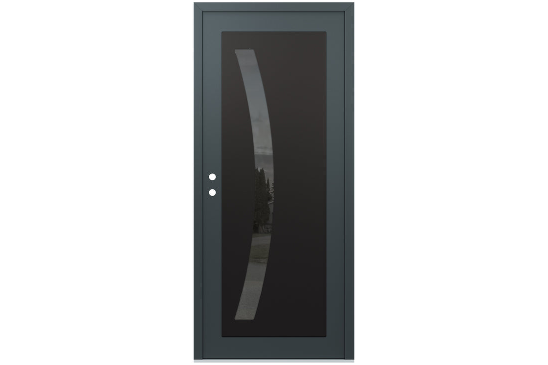 Belldinni Diamond C4 Anthracite Modern Exterior Door with Black SS - Single Door