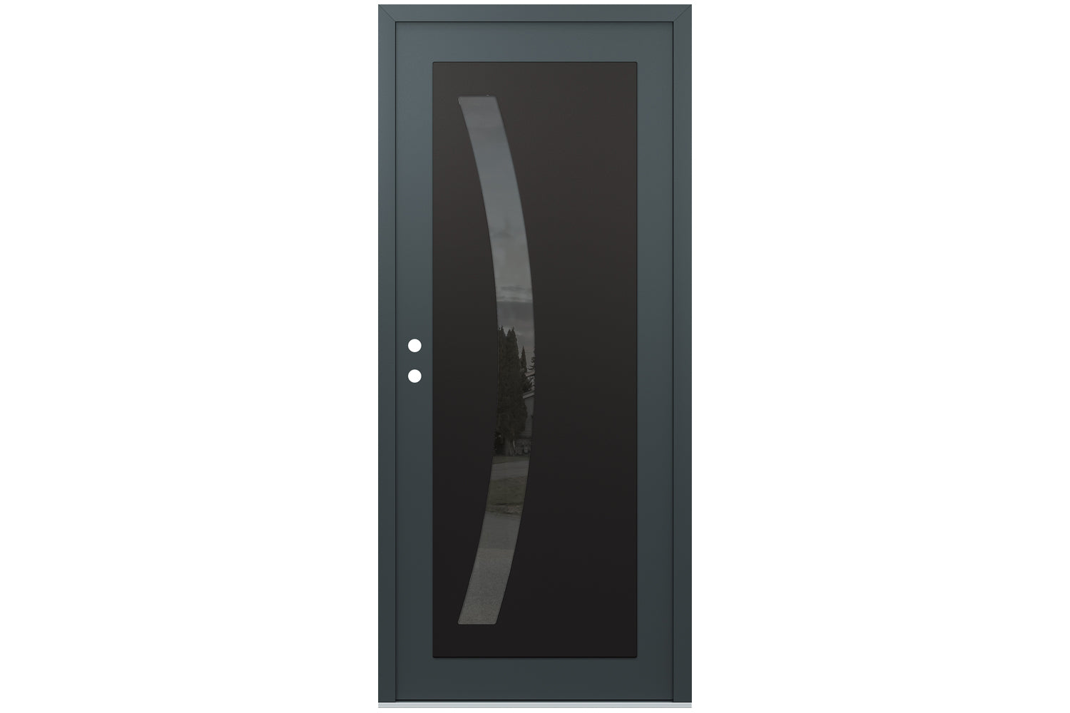 Belldinni Diamond C4 Anthracite Modern Exterior Door with Black SS - Single Door