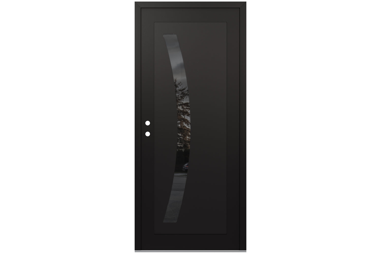 Belldinni Diamond C4 Black Modern Exterior Door with Black SS - Single Door