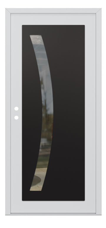Belldinni Diamond C4 White Modern Exterior Door with Black SS