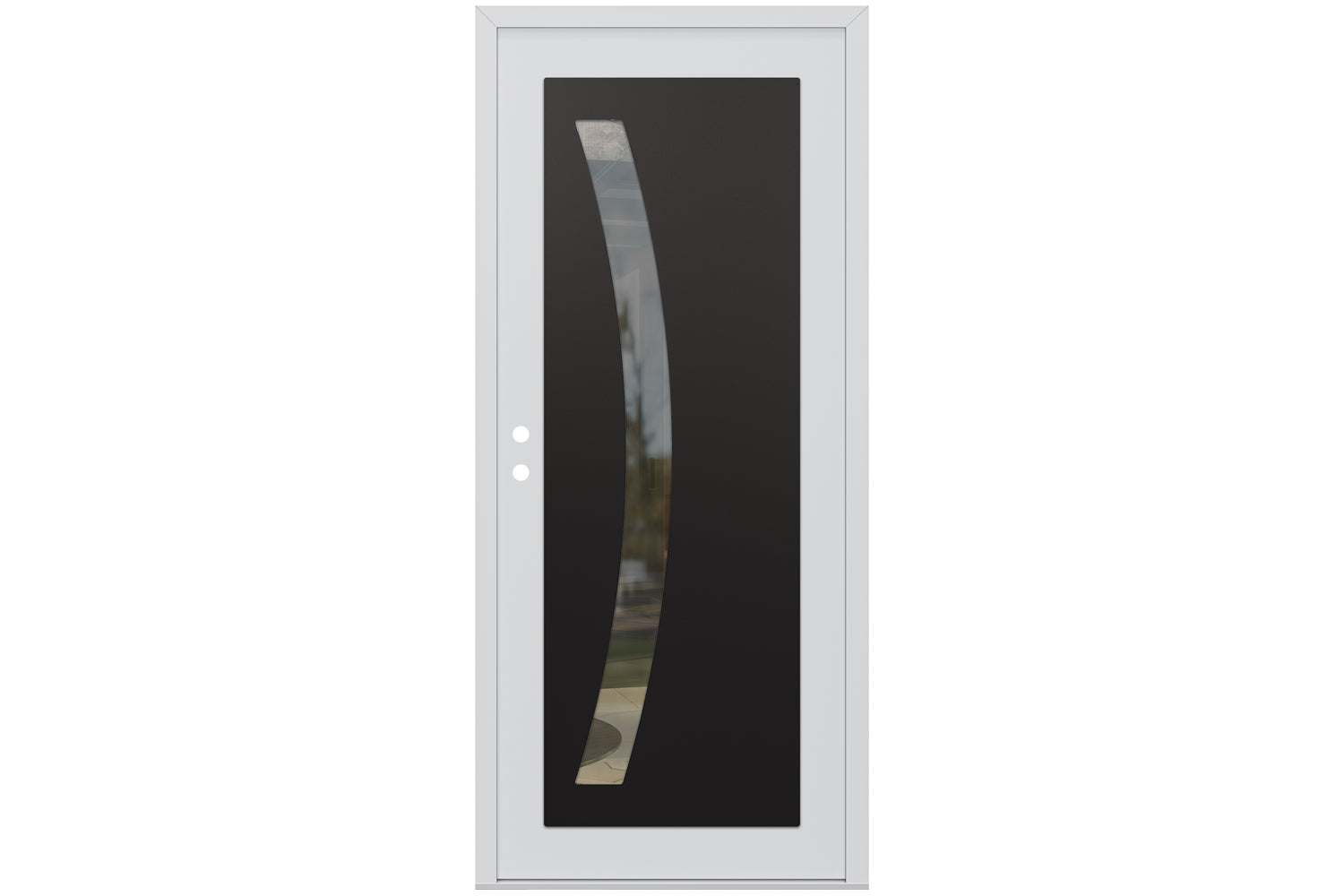 Belldinni Diamond C4 White Modern Exterior Door with Black SS