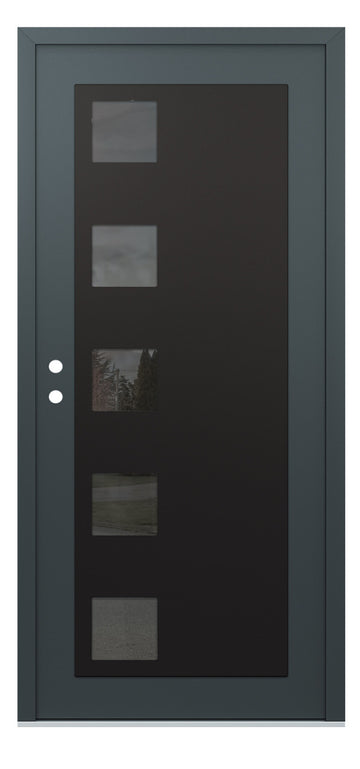 Belldinni Diamond C5 Anthracite Modern Exterior Door with Black SS