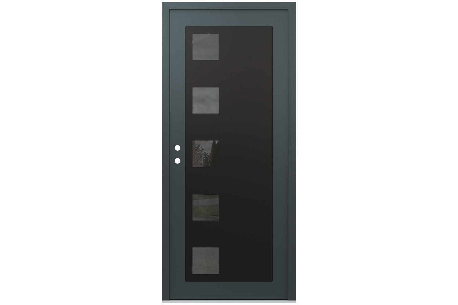Belldinni Diamond C5 Anthracite Modern Exterior Door with Black SS