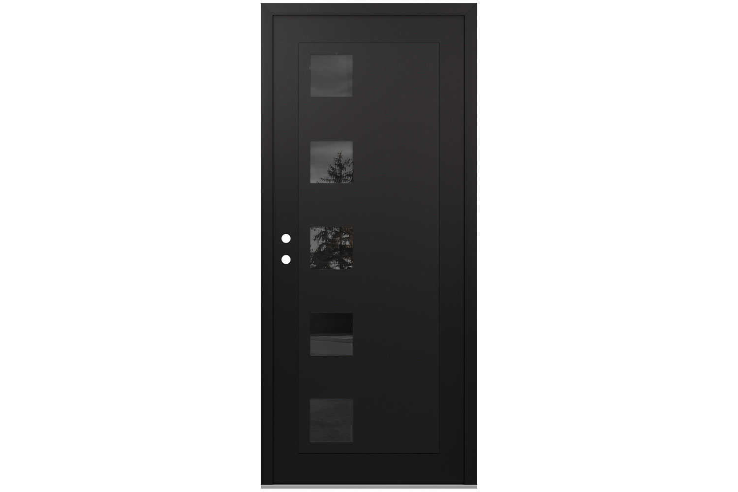 Belldinni Diamond C5 Black Modern Exterior Door with Black SS