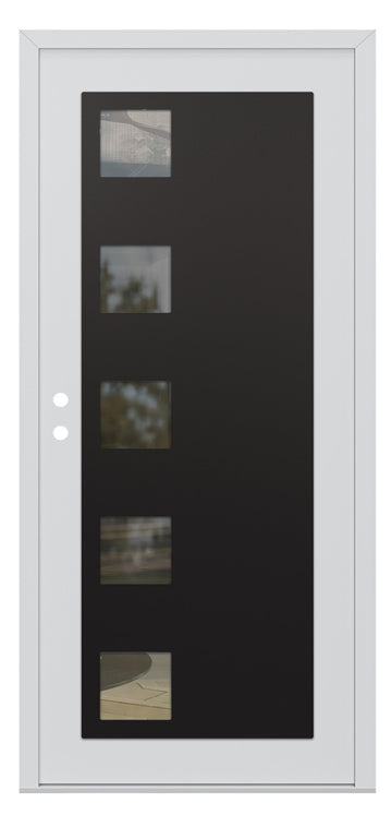 Belldinni Diamond C5 White Modern Exterior Door with Black SS