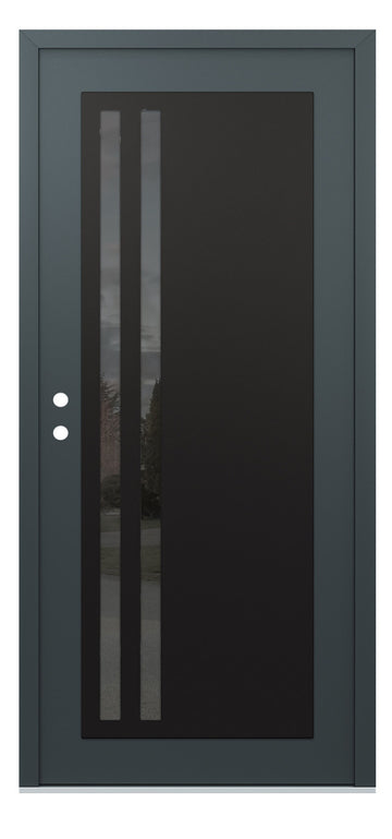 Belldinni Diamond C6 Anthracite Modern Exterior Door with Black SS