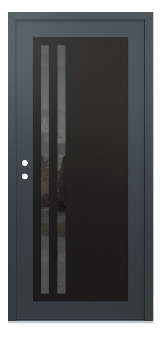 Belldinni Diamond C6 Anthracite Modern Exterior Door with Black SS