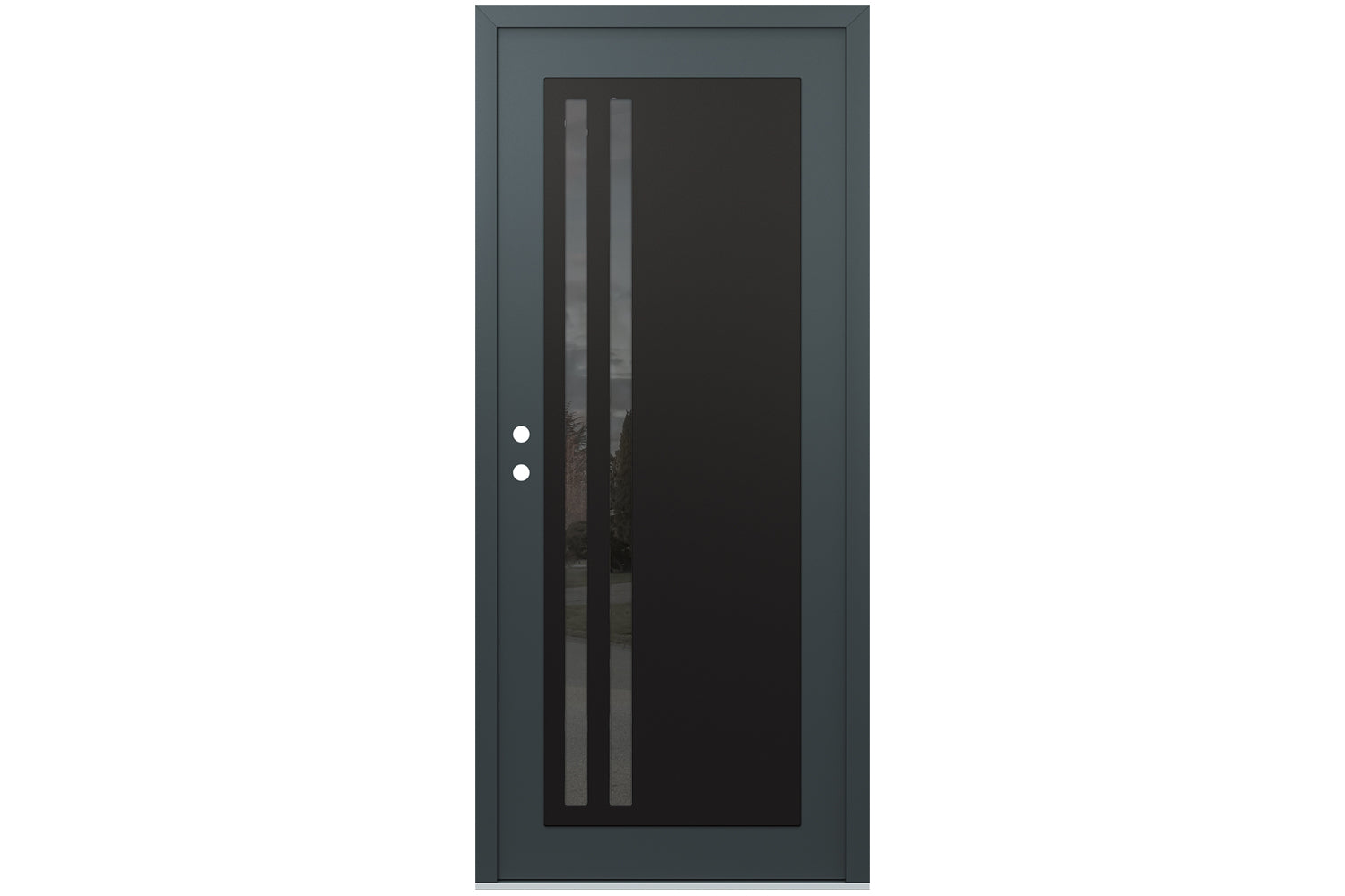 Belldinni Diamond C6 Anthracite Modern Exterior Door with Black SS