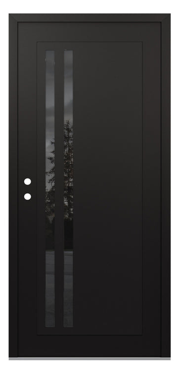 Belldinni Diamond C6 Black Modern Exterior Door with Black SS