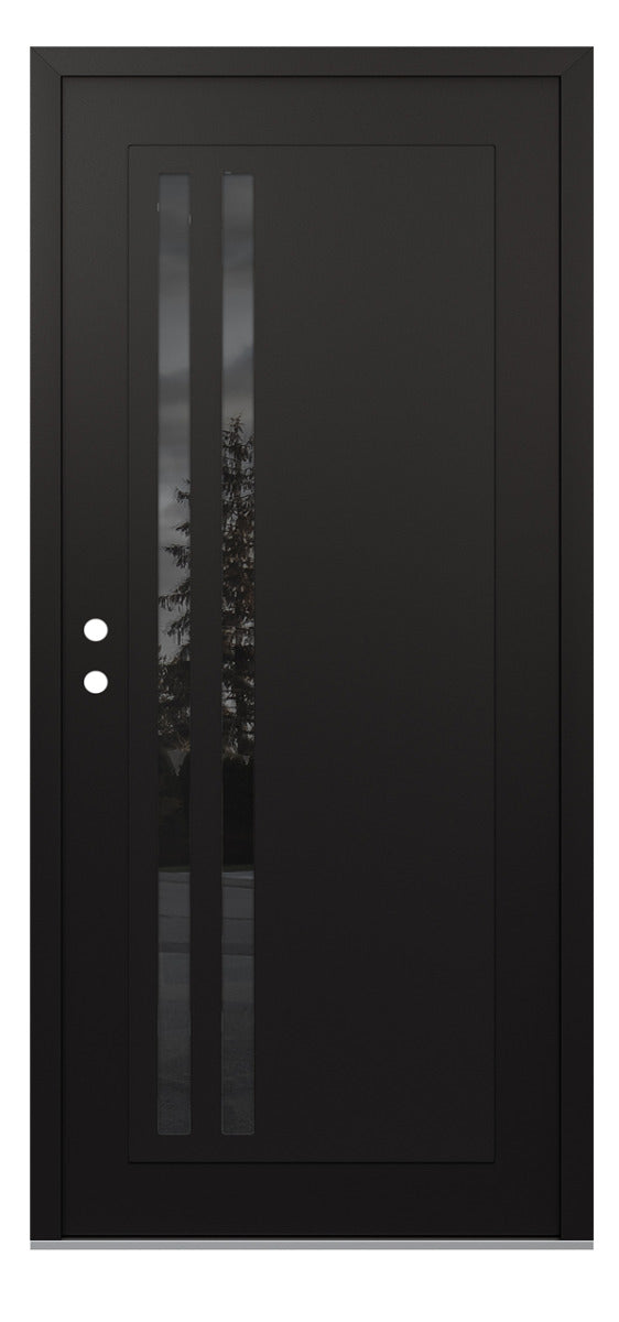 Belldinni Diamond C6 Black Modern Exterior Door with Black SS