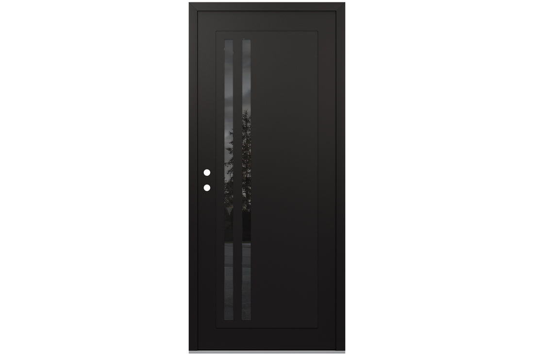 Belldinni Diamond C6 Black Modern Exterior Door with Black SS
