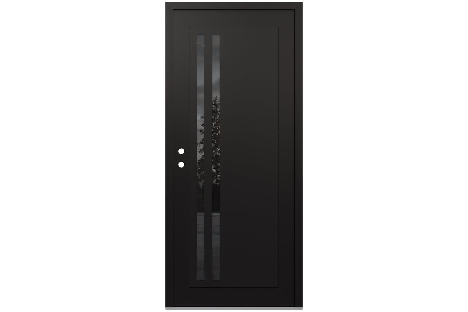 Belldinni Diamond C6 Black Modern Exterior Door with Black SS