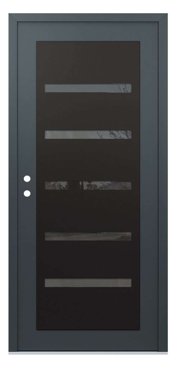 Belldinni Diamond C7 Anthracite Modern Exterior Door with Black SS