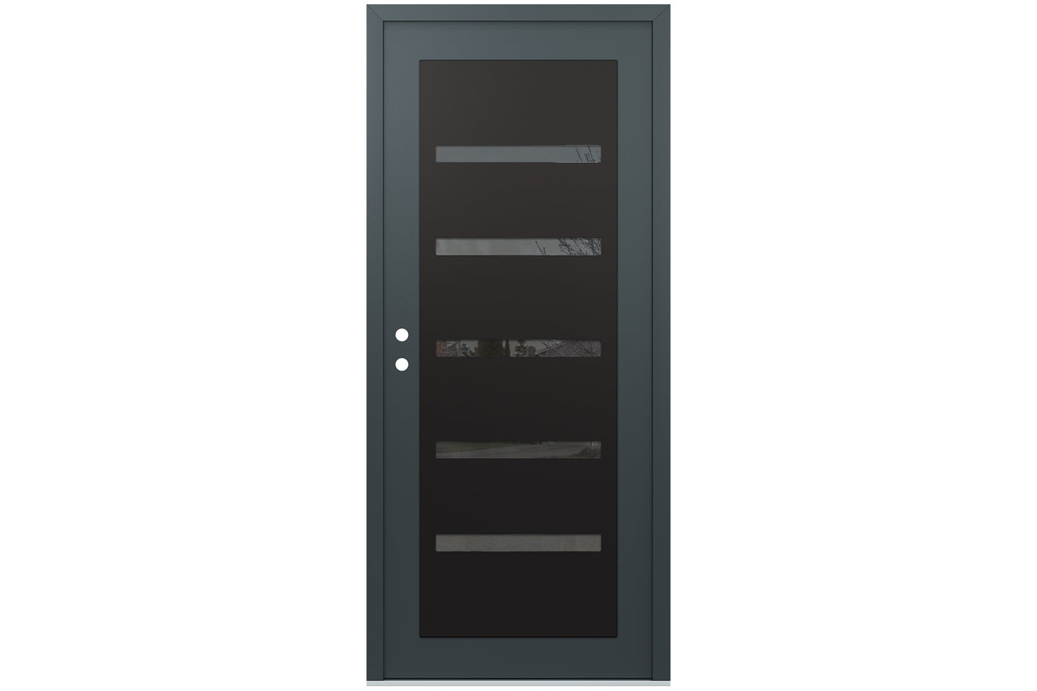 Belldinni Diamond C7 Anthracite Modern Exterior Door with Black SS