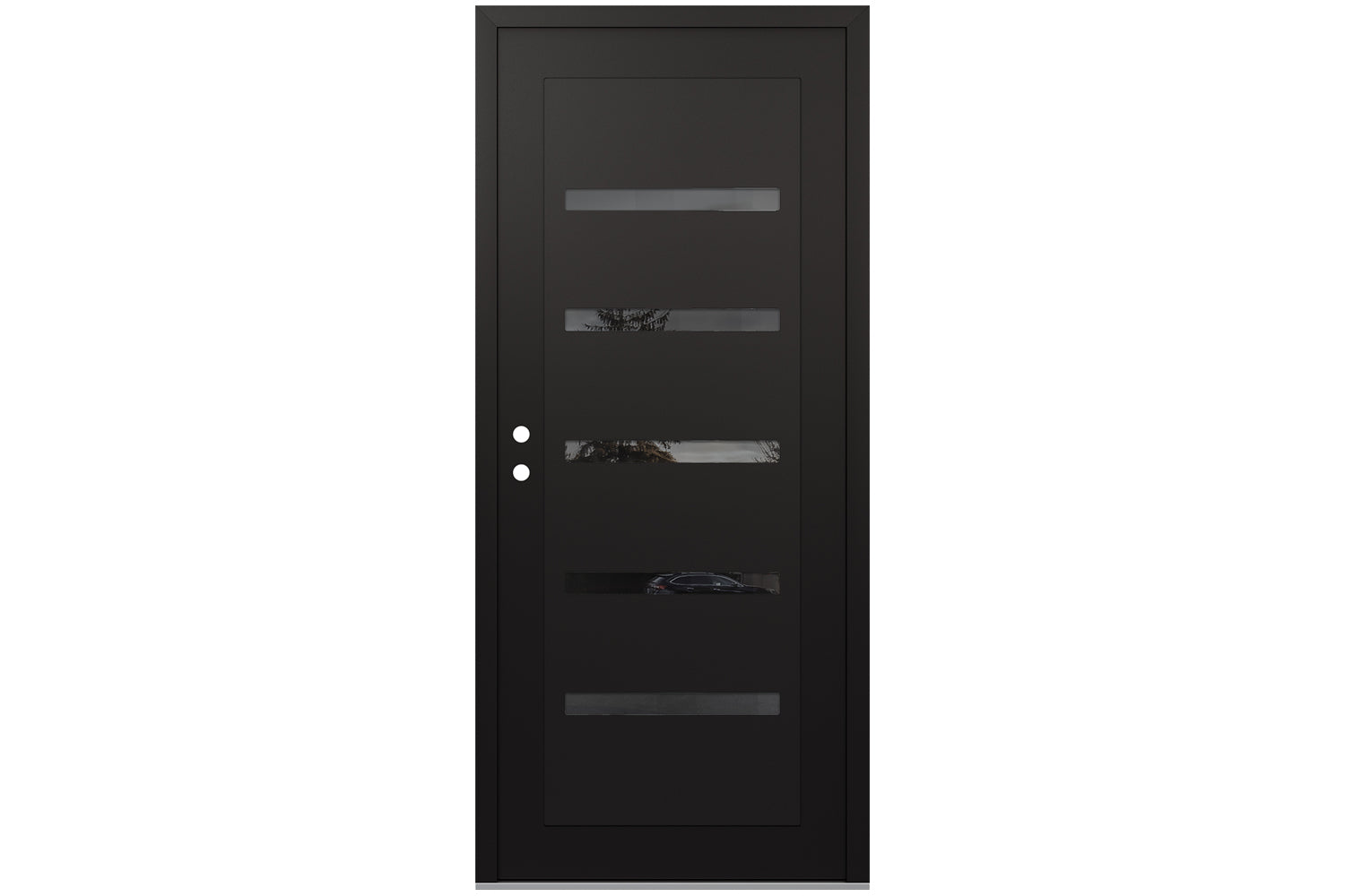 Belldinni Diamond C7 Black Modern Exterior Door with Black SS