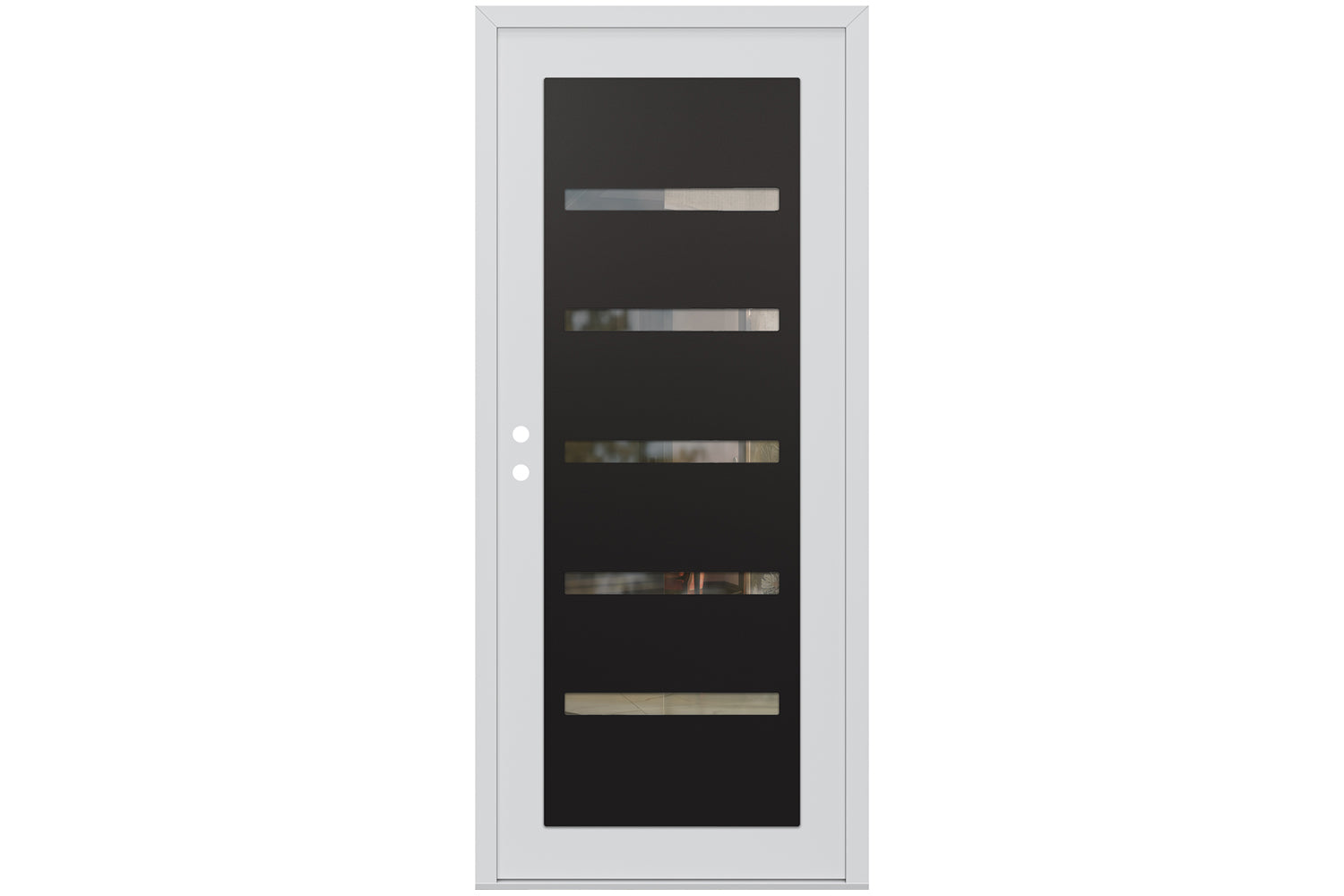 Belldinni Diamond C7 White Modern Exterior Door with Black SS