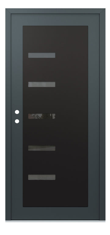 Belldinni Diamond C8 Anthracite Modern Exterior Door with Black SS