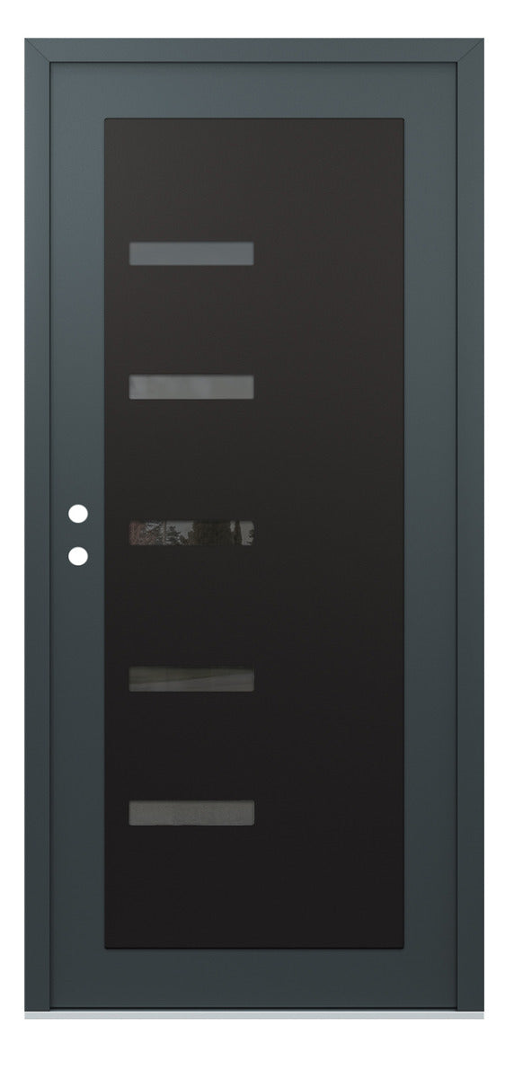 Belldinni Diamond C8 Anthracite Modern Exterior Door with Black SS