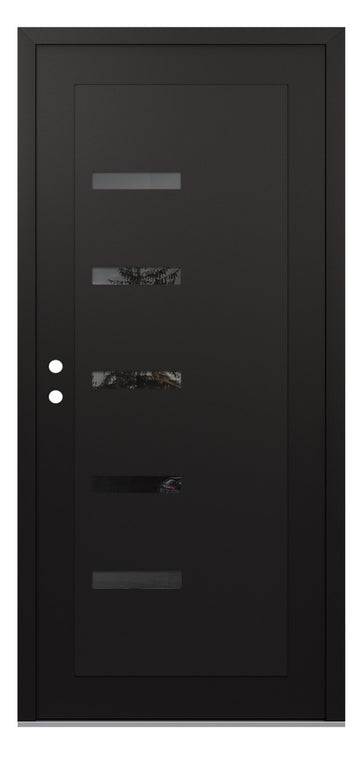 Belldinni Diamond C8 Black Modern Exterior Door with Black SS