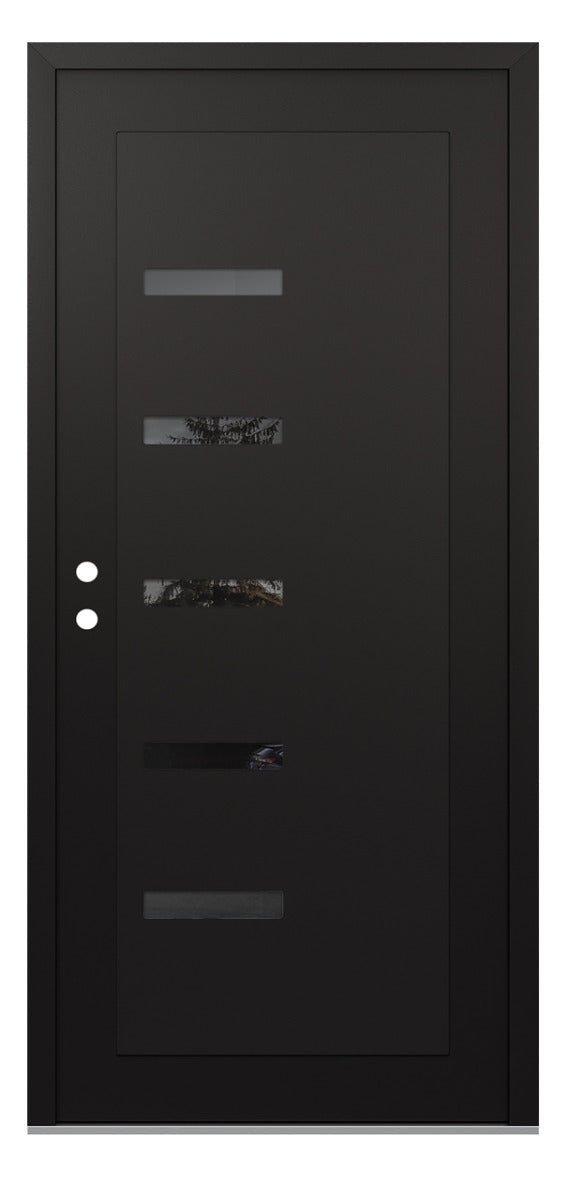 Belldinni Diamond C8 Black Modern Exterior Door with Black SS