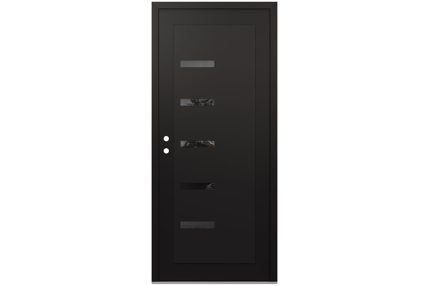 Belldinni Diamond C8 Black Modern Exterior Door with Black SS