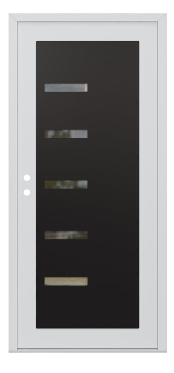 Belldinni Diamond C8 White Modern Exterior Door with Black SS