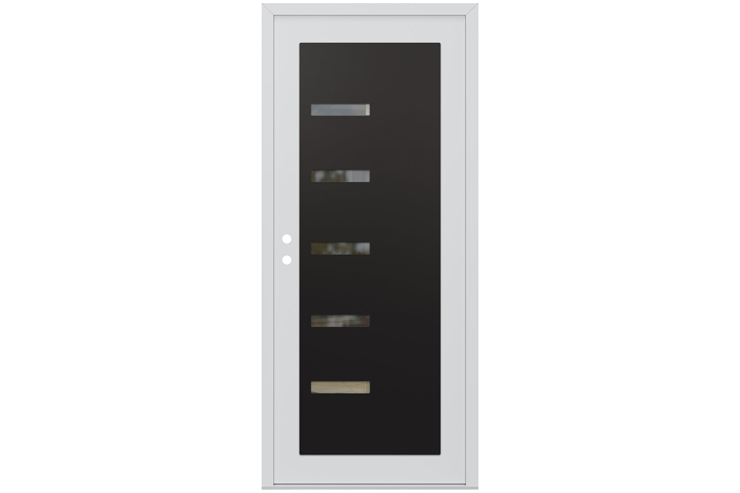 Belldinni Diamond C8 White Modern Exterior Door with Black SS