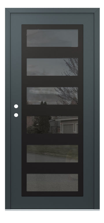 Belldinni Diamond C9 Anthracite Modern Exterior Door with Black SS