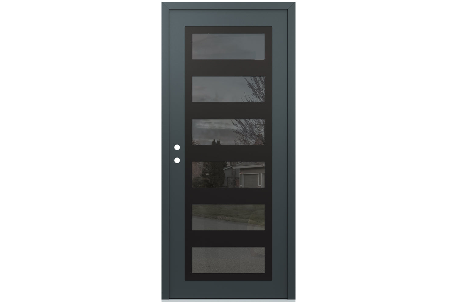Belldinni Diamond C9 Anthracite Modern Exterior Door with Black SS