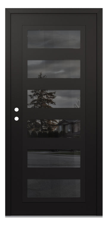 Belldinni Diamond C9 Black Modern Exterior Door with Black SS