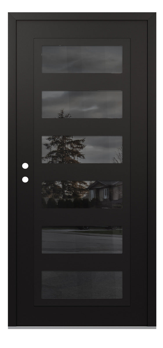 Belldinni Diamond C9 Black Modern Exterior Door with Black SS