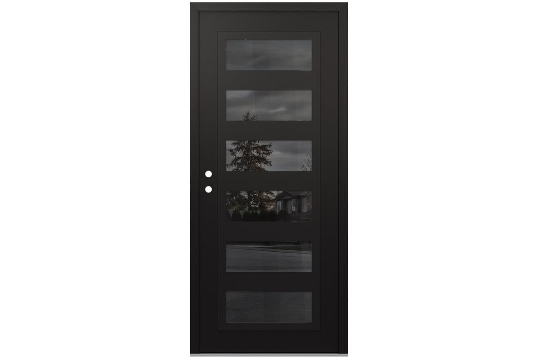 Belldinni Diamond C9 Black Modern Exterior Door with Black SS