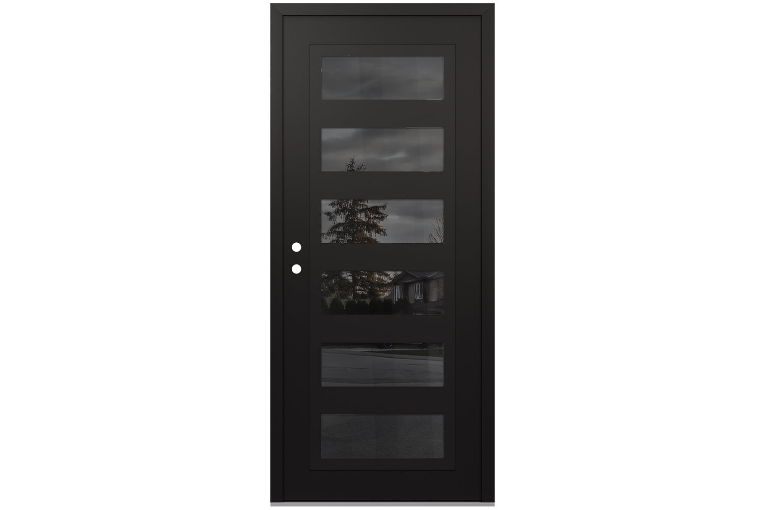 Belldinni Diamond C9 Black Modern Exterior Door with Black SS