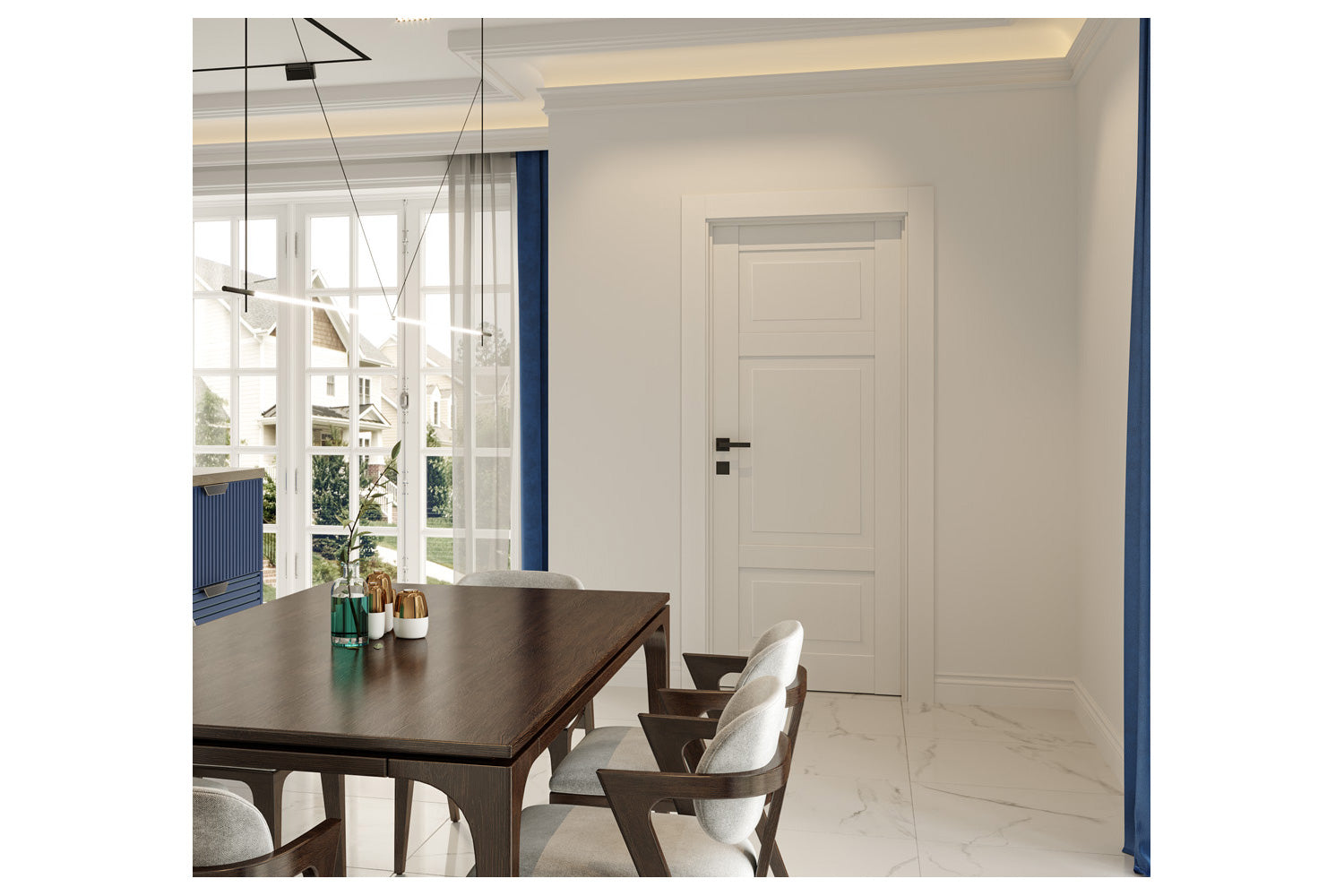 Belldinni CA 3 Primed Modern Interior Door